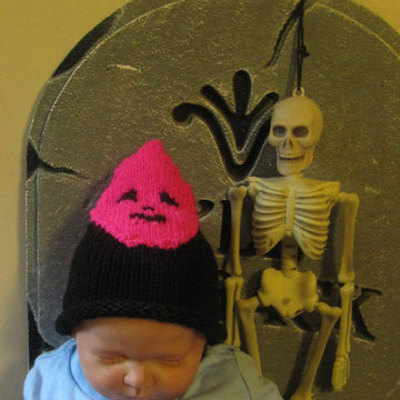 Baby Pink Halloween Ghost Head Beanie