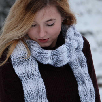 Reversible Cable Scarf