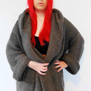 Garter Stitch Hooded Wrap