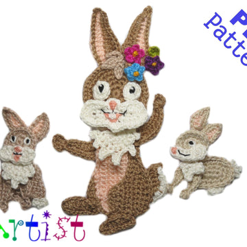 Crochet Pattern Bunny Mom and Baby