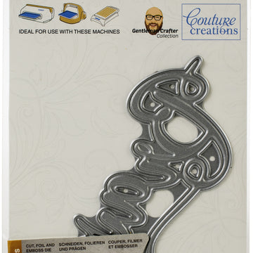 Artdeco Creations Delightful Sentiments Cut, Foil & Emboss Dies - Brave 4.1"X1.8"