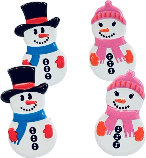 Eyelet Outlet Shape Brads 12/Pkg - Snow Couple