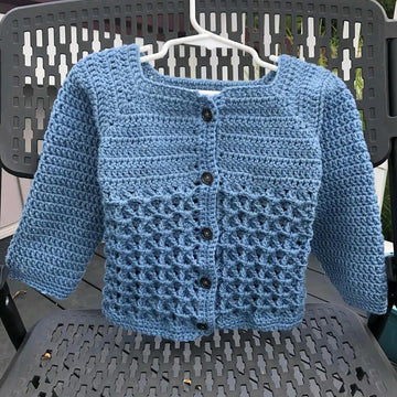 Crochet Textured Baby Cardigan