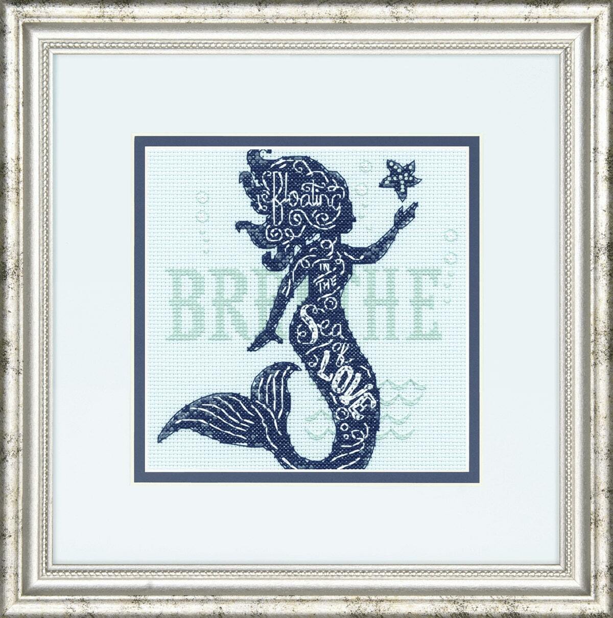 Dimensions Counted Cross Stitch Kit: Mermaid Song - 5.2 x 15.2cm