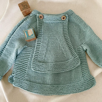 Droolworthy Detachable Bib Sweater in Debbie Bliss Baby Cashmerino BJ14