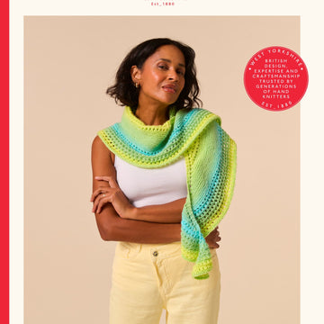 Crescent Glow Knitting Shawl in Sirdar Jewelspun Ombre - 10926 - Downloadable PDF