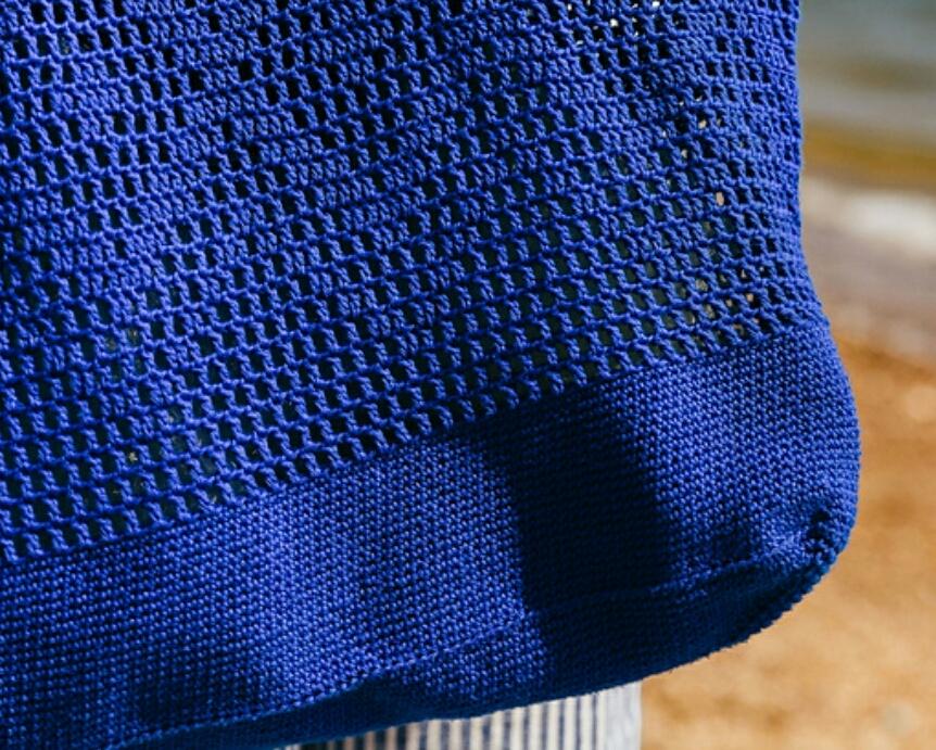 Blue Mesh Tote Bag
