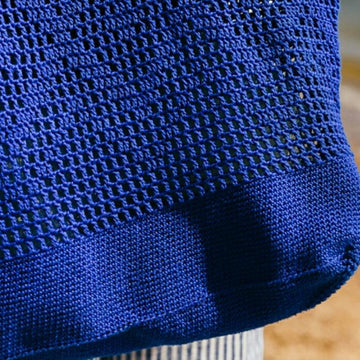 Blue Mesh Tote Bag