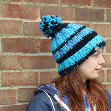 Ribbed Bobble Winter Hat