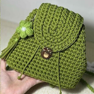 Drawstring Flap Backpack | PDF Crochet