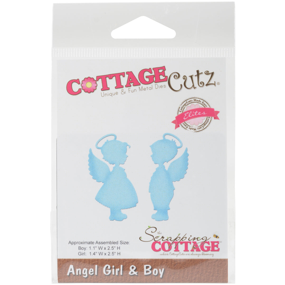 CottageCutz Elites Die - Angel Girl & Boy 1.1" To 2.5"