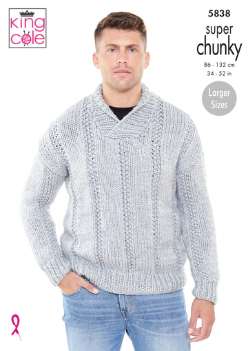 Sweaters Knitted in King Cole Big Value Super Chunky - 5838 - Downloadable PDF