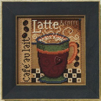 Mill Hill Latte Cross Stitch Kit - 12.5cm x 12.5cm