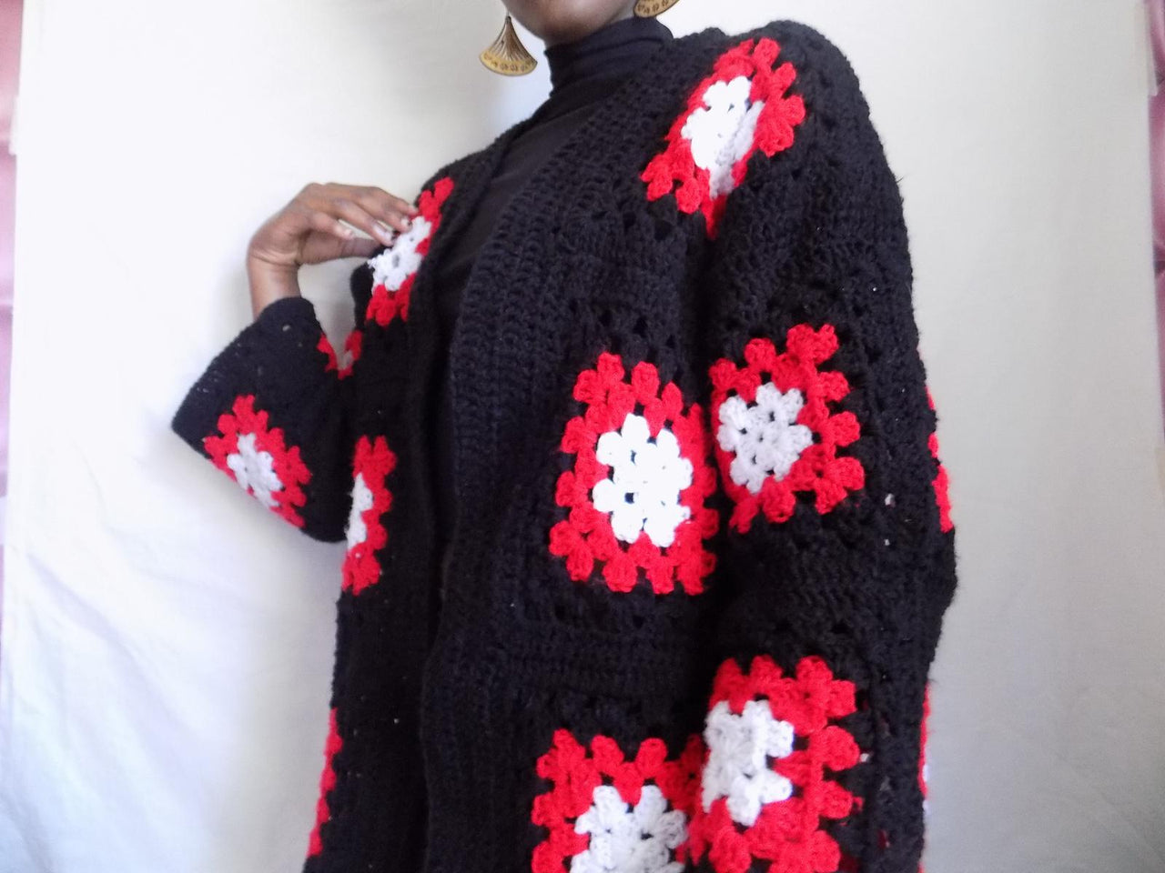 Kaleidoscope granny square cardigan