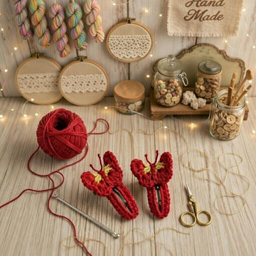 Crochet Butterfly Hair Clip Pdf + Video Tutorials