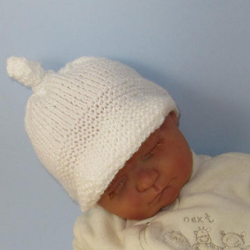 Baby Peak Cap Topknot Beanie Hat