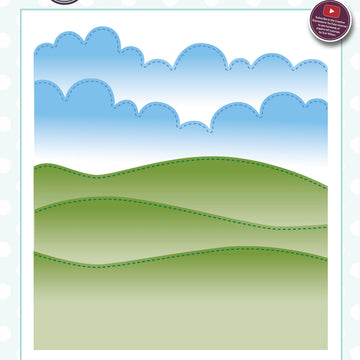 Creative Expressions Craft Dies By Sue Wilson - Finishing Touches-Stitched Hills/Clouds