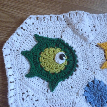 Fish puzzle baby blanket