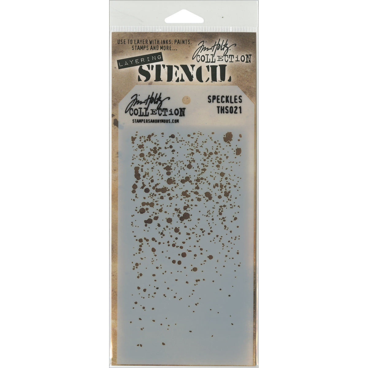 Stampers Anonymous Tim Holtz Layered Stencil 4.125"X8.5" - Speckles