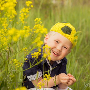 Kids crochet sun hat "Messi"