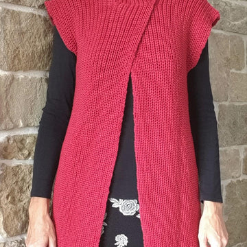Eloise Plus - Fisherman’s Rib, cross front Vest