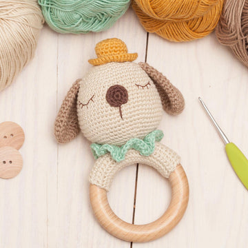 Dog rattle amigurumi
