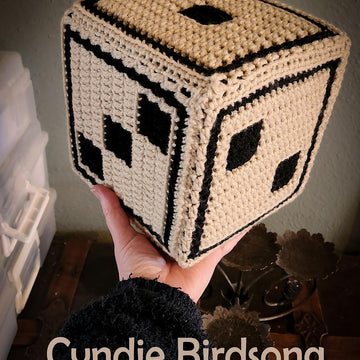 Large 3D Rollable Dice - mosaic crochet