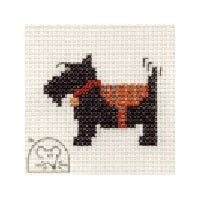 Mouseloft Stitchlets - Scottie Dog Cross Stitch Kit - 64mm