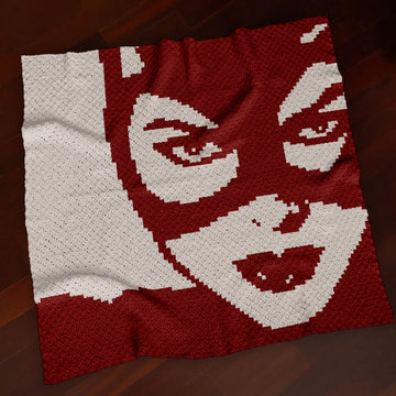 Catwoman Blanket Comics Movie Graph Catgirl Batman Graphgan Throw C2C CROCHET PATTERN