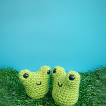 Crochet no sew frog pocket pal