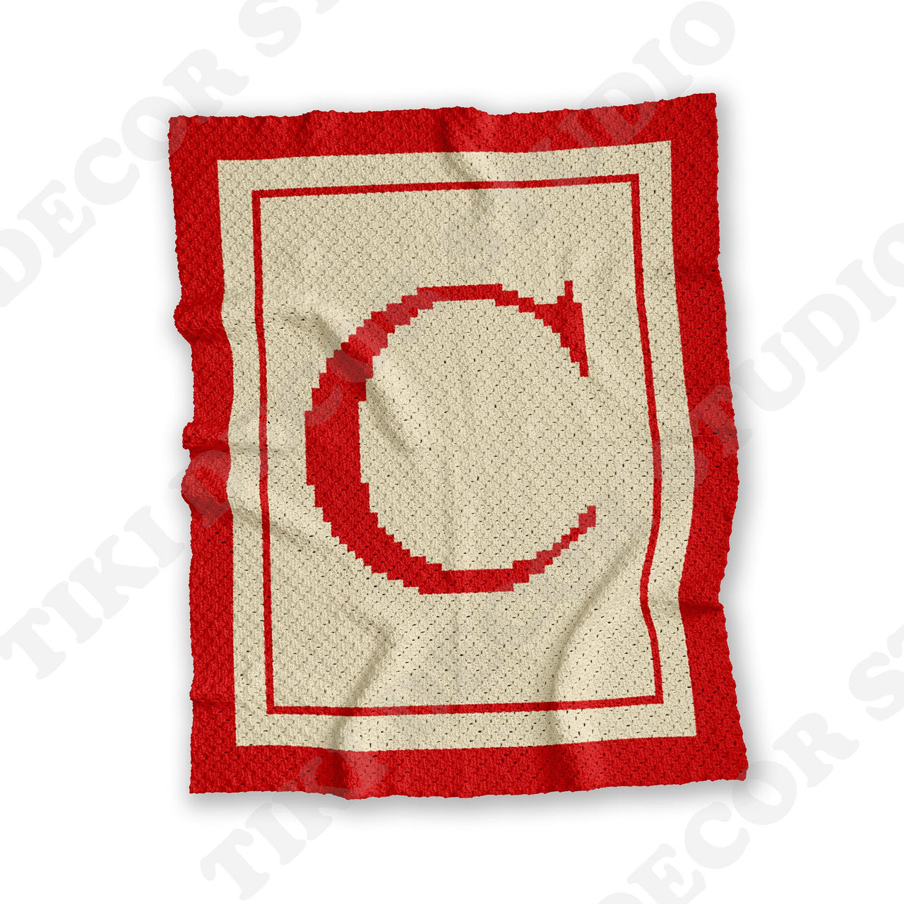 Letter C Blanket C2C Crochet PATTERN | Alphabet Stroller
