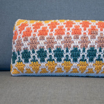 Mosaic Crochet Pillow Cover