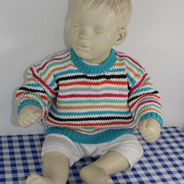 Baby Summer Stripe Sweater and Beanie