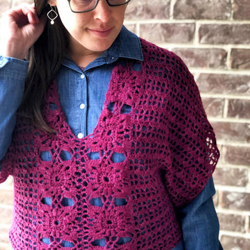 Floral Motif Tee -- Crochet Summer Sweater