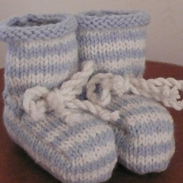 Striped Baby Bootees