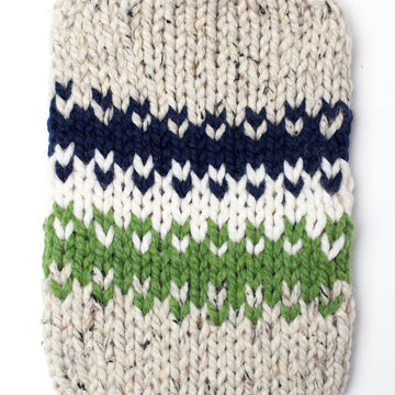 Hot Water Bottle Cover Fair Isle Chunky