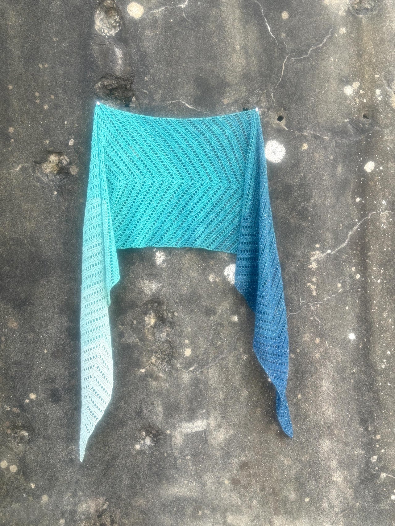 A mermaid's tail shawl