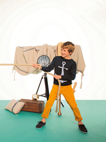 Boys Intarsia Sweater in Bergere de France Coton Fifty - 72277-16 - Downloadable PDF