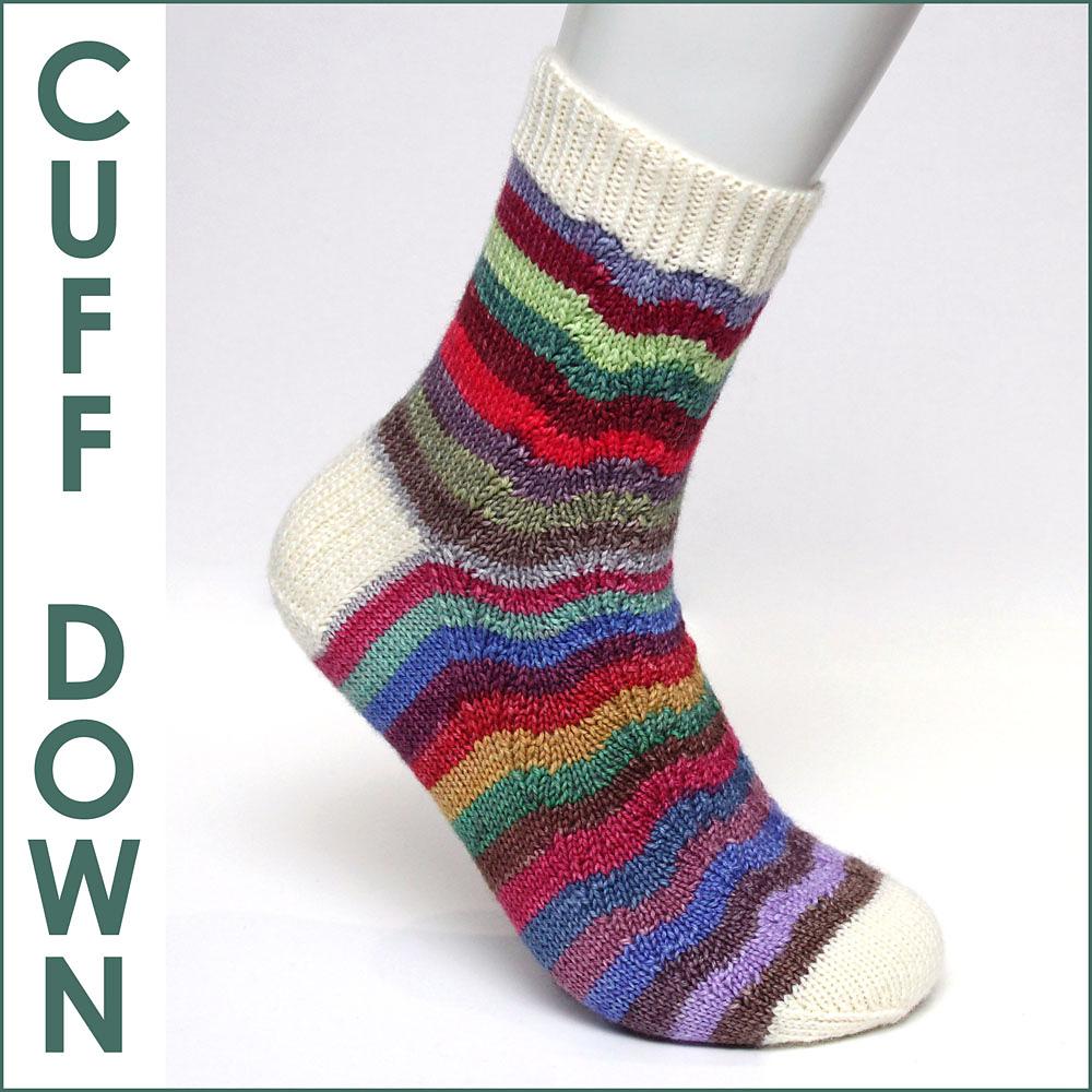 Ripple Socks - Cuff Down