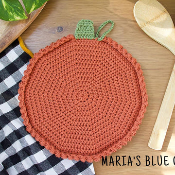 Pumpkin and Apple Potholder