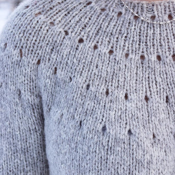 Easy Eyelet Yoke Sweater
