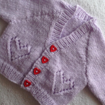 Hearts and Sparkle Baby cardigan