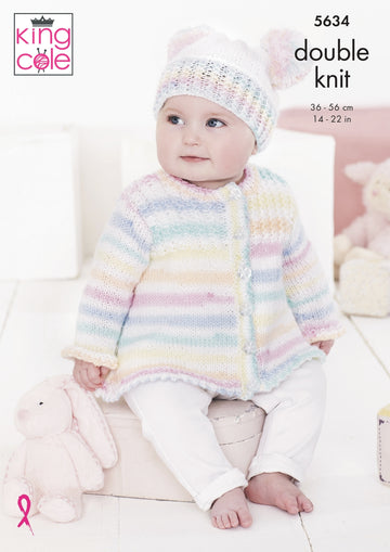 Baby Set Knitted in King Cole DK - 5634 - Downloadable PDF