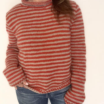 Skinny Stripe Roll Neck