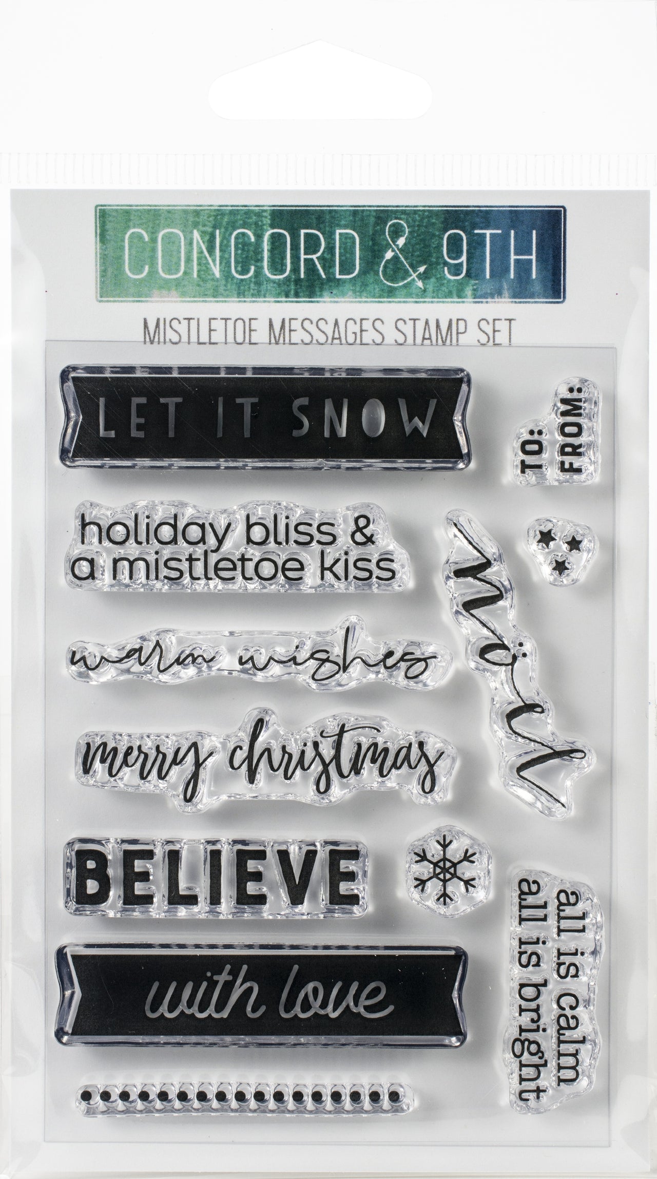 Concord & 9th Clear Stamps 3"X4" - Mistletoe Messages