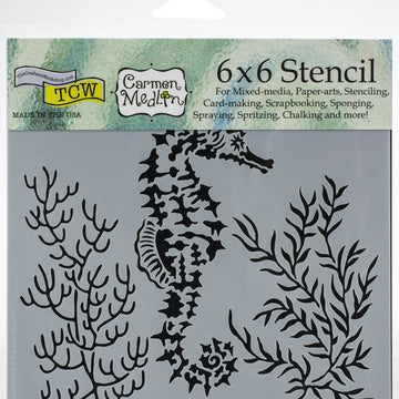 The Crafter's Workshop Crafter's Workshop Template 6"X6" - Seahorse