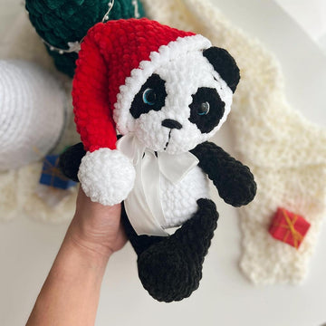 Christmas baby panda