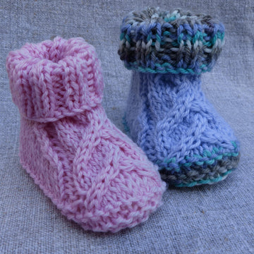Babyschuhe Verzopft