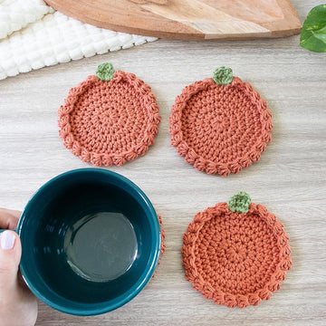Pumpkin and Apple Coasters