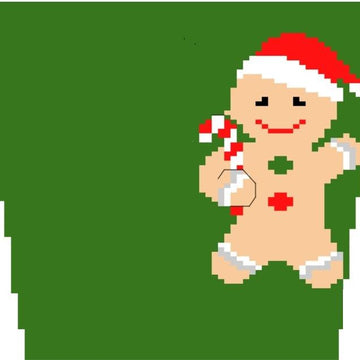Gingerbread man stocking chart